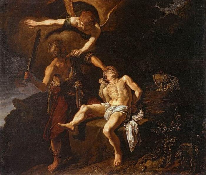 The Angel of the Lord Preventing Abraham from Sacrificing his Son Isaac, Pieter Lastman